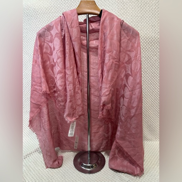 Coach Accessories - NWT Coach Pink Monogram Scarf